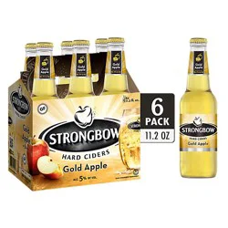 Strongbow Gold Apple Hard Cider Bottles - 6-11.2 Fl. Oz.