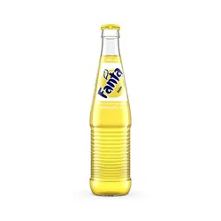 Fanta Soda Pop Mexico Pineapple Fruit Flavored Glass Bottle - 355 Ml