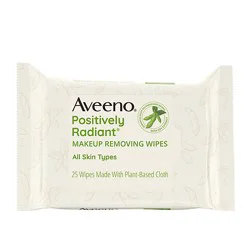 Aveeno Active Naturals Positively Radiant Makeup Removing Wipes - 25 Count