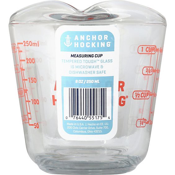slide 1 of 1, Anchor Open Handle Measuring Cup 8 Oz - Each, 1 ct