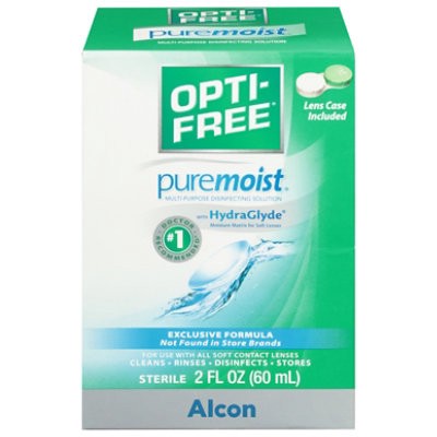slide 1 of 1, Alcon Opti-Free Pure Moist Disinfecting Solution Multi-Purpose - 2 Fl. Oz., 2 fl oz