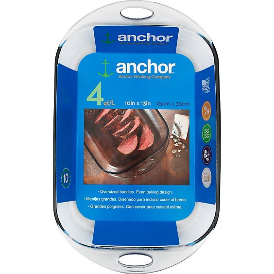 slide 1 of 1, Anchor Hocking Premium Bake Dish 4 Quart - Each, 1 ct