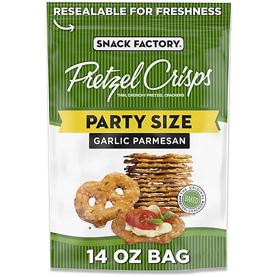 slide 1 of 1, Snack Factory Garlic Parmesan Pretzel Crisps - 14 Oz, 14 oz