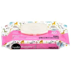 Signature Select/care Wipes Flushable - 60 Count