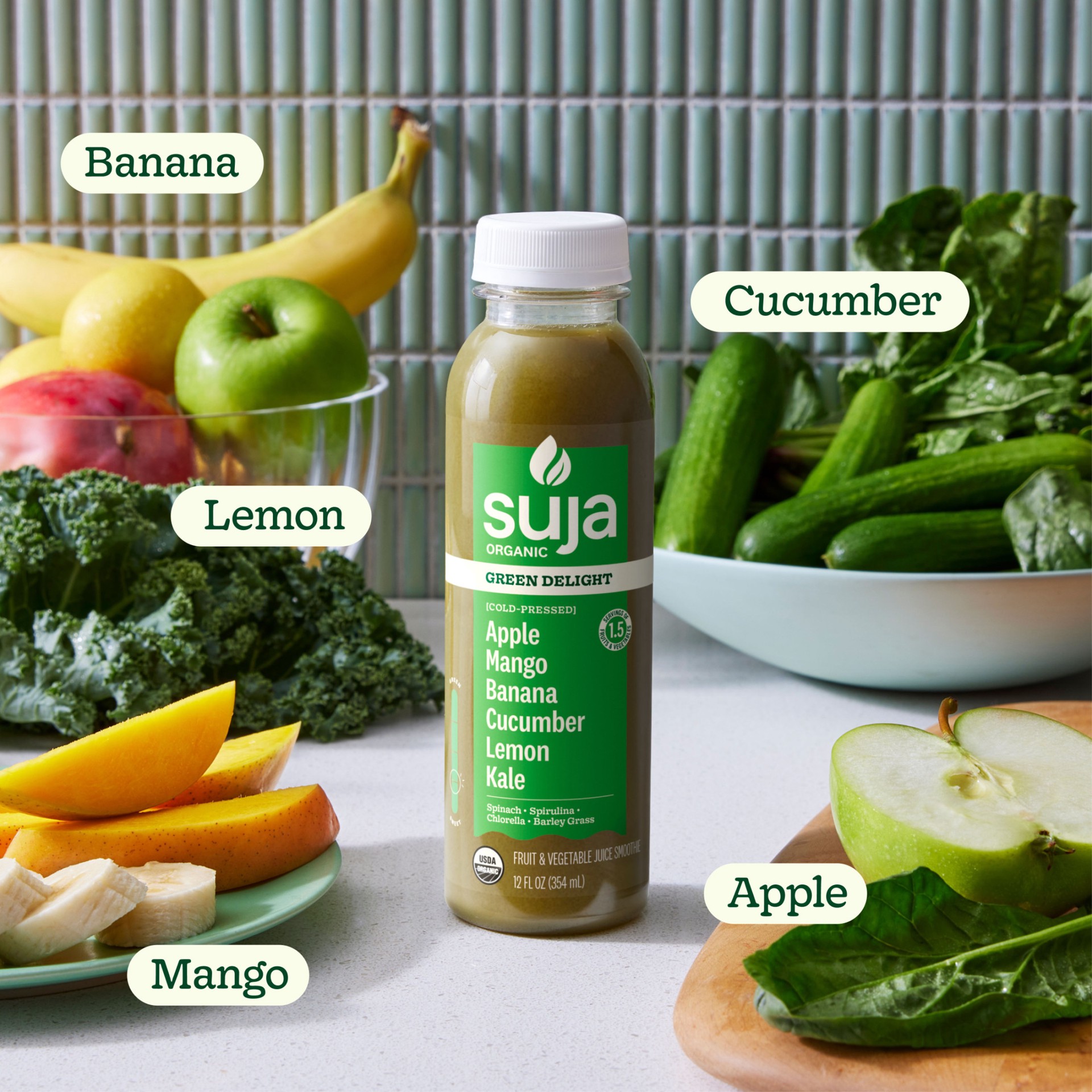 slide 8 of 8, Suja Organic Green Delight Cold Pressed Juice Drink - 12 Fl. Oz., 12 fl oz