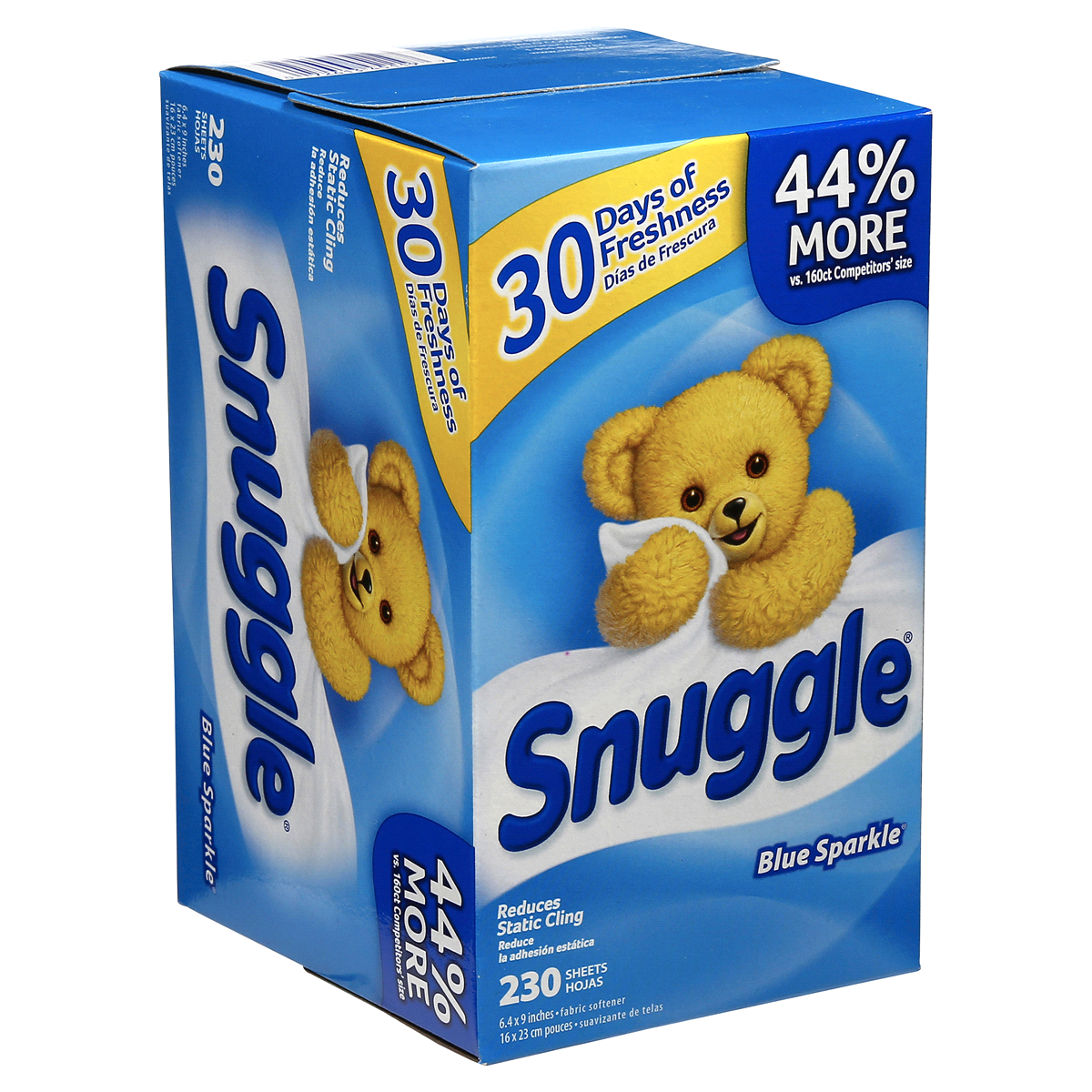 slide 2 of 9, Snuggle Blue Sparkle Fresh Scent Dryer Sheets - 230ct, 