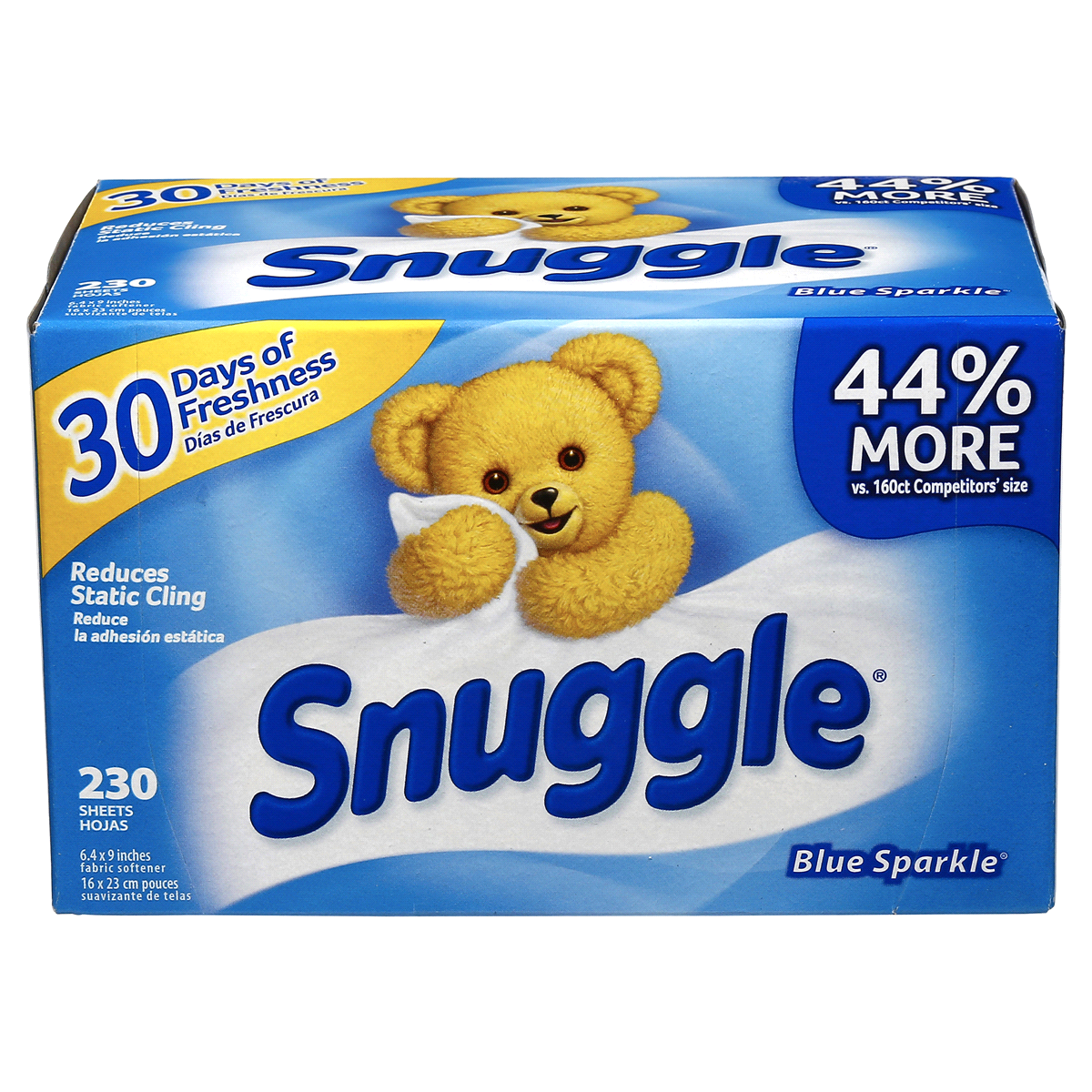 slide 8 of 9, Snuggle Blue Sparkle Fresh Scent Dryer Sheets - 230ct, 