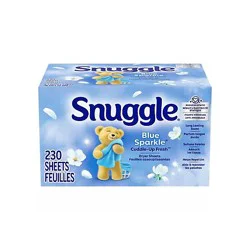 Snuggle Blue Sparkle Fabric Softener Dryer Sheets - 230 Count