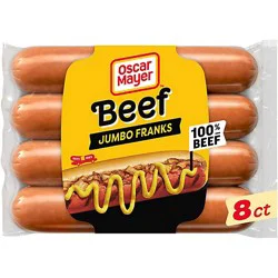 Oscar Mayer Jumbo Beef Franks Hot Dogs 8 Count