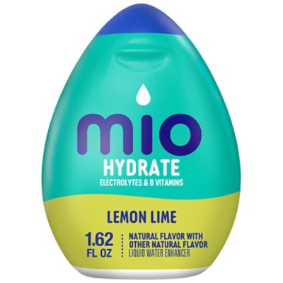 slide 1 of 1, Mio Hydrate Lemon Lime Flavored With Other Natural Flavor Liquid Water Enhancer - 1.62 Fl. Oz., 1.62 fl oz