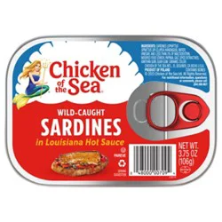 Chicken Of The Sea Wild Caught Sardines In Louisiana Hot Sauce - 3.75 Oz.