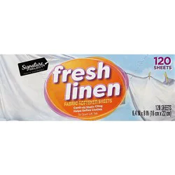 Signature Select Fabric Softener Sheets Fresh Linen Box - 120 Count