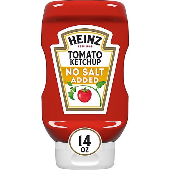 slide 1 of 1, Heinz Tomato Ketchup With No Salt Added Bottle - 14 Oz, 14 oz