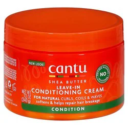 Cantu Shea Butter Cream Leave-In Conditioning For Natural Hair - 12 Oz