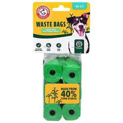 Arm & Hammer Waste Bags Biodegradable 33% More 6 Rolls Bag - 90 Count