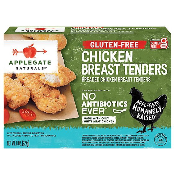 slide 1 of 9, Applegate Natural Gluten-Free Chicken Tenders Frozen - 8oz, 8 oz