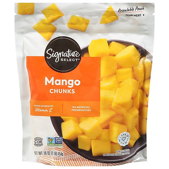 slide 1 of 1, Signature Select Mango Chunks - 16 Oz, 16 oz