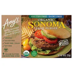 Amys Veggie Burger Sonoma Garden Vegetables - 10 Oz