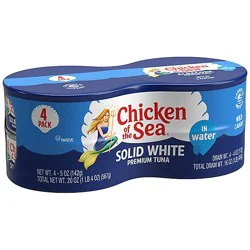 Chicken Of The Sea Tuna Albacore Solid White In Water - 4-5 Oz