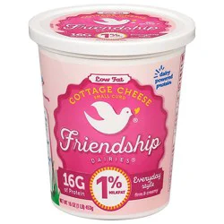 Friendship All Natural 1% Milkfat Small Curd Cottage Cheese - 16 Oz