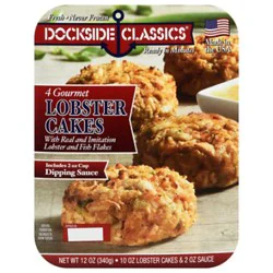 Dockside Classics Lobster Cakes Gourmet 4 Count - 12 Oz