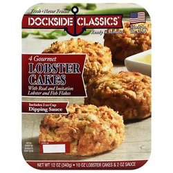 Dockside Classics Lobster Cakes Gourmet 4 Count - 12 Oz