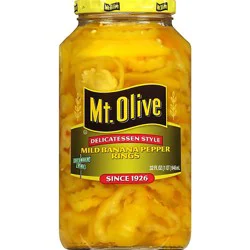 Mt. Olive Delicatessen Style Pepper Rings Banana Mild - 32 Fl. Oz.