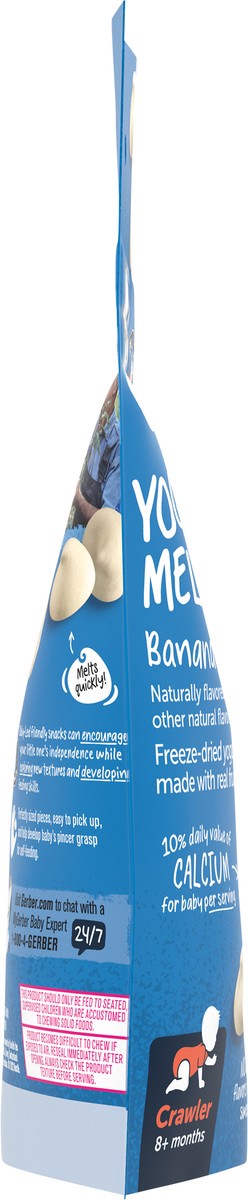 slide 2 of 12, Gerber Yogurt Melts Banana Vanilla Freeze Dried Yogurt Snacks Bag For Baby - 1 Oz, 1 oz