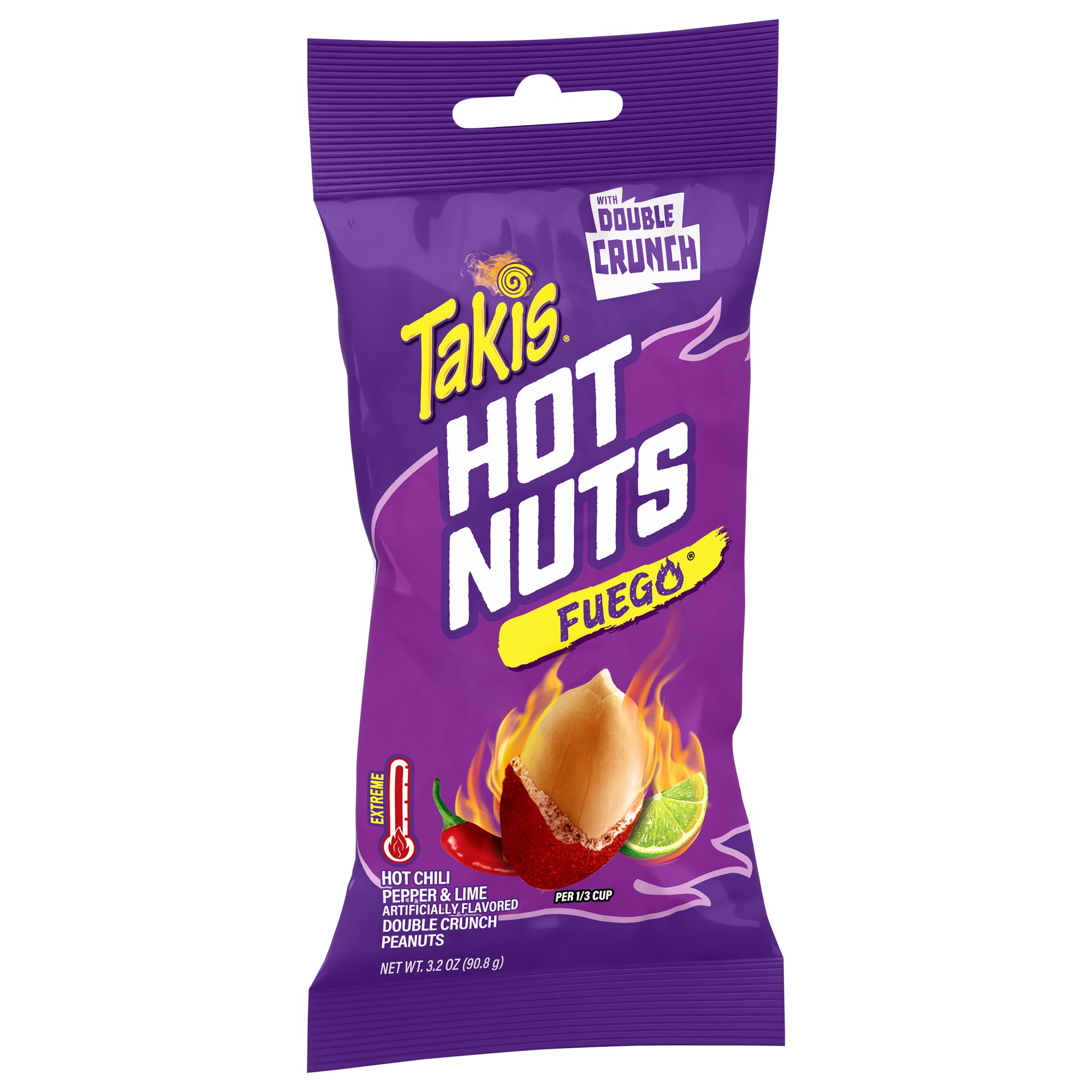 slide 9 of 12, Takis Hot Nuts Fuego Hot Chili Pepper & Lime Peanuts - 3.2 Oz, 3.2 oz
