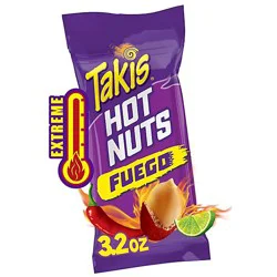 Takis Hot Nuts Fuego Hot Chili Pepper & Lime Peanuts - 3.2 Oz