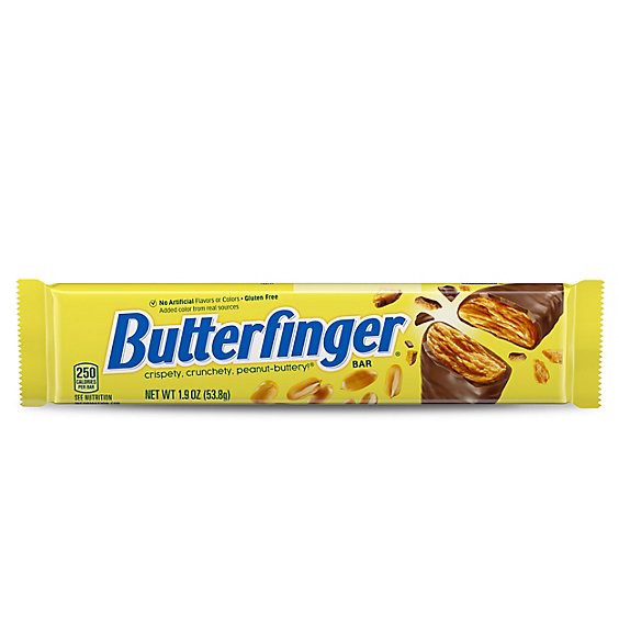slide 1 of 8, Butterfinger Chocolatey Peanut-Buttery Full Size Candy Bars - 1.9 Oz Each, 1.9 oz