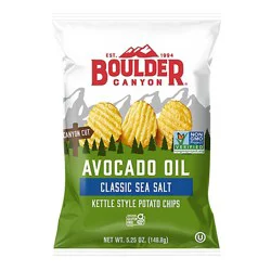 Boulder Canyon Avocado Oil Sea Salt Kettle Potato Chips- 6.5 Oz