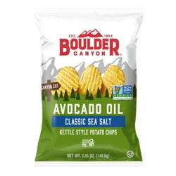Boulder Canyon Avocado Oil Sea Salt Kettle Potato Chips- 6.5 Oz