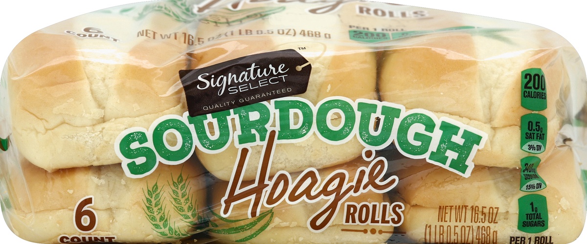 slide 3 of 5, Signature Select Hoagie Rolls Sourdough, 