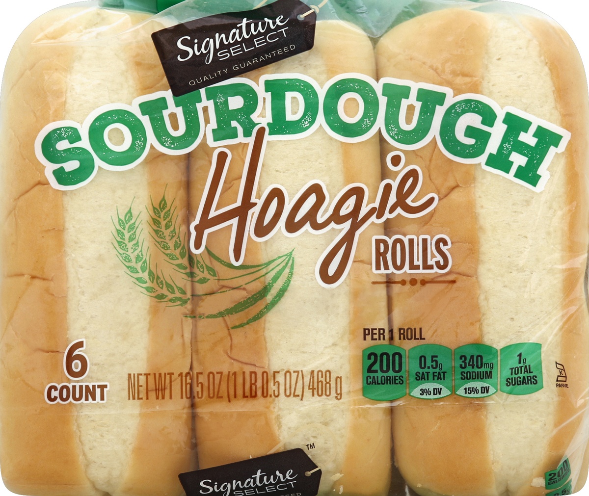 slide 5 of 5, Signature Select Hoagie Rolls Sourdough, 