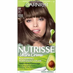Garnier Nutrisse Nourishing Hair Color Creme 51 Medium Ash Brown (Cool Tea) Kit - Each