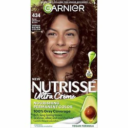 Garnier Nutrisse Nourishing Hair Color Creme 434 Deep Chocolate Chestnut Brown Kit - Each