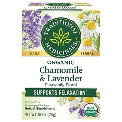 Traditional Medicinals Organic Chamomile With Lavender Herbal Tea Bags - 16 Count