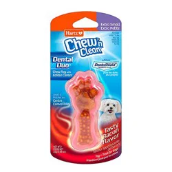 Hartz Chew N Clean Toy + Treat For Dogs Bacon Flavor Extra Small - Each