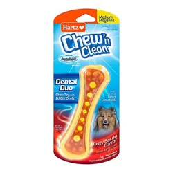 Hartz Chew N Clean Toy + Treat For Dogs Bacon Flavor Medium - Each