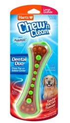Hartz Chew N Clean Toy + Treat For Dogs Bacon Flavor Large - Each