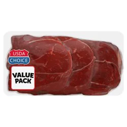 Beef Usda Choice Steak Round Tip Value Pack - 3 Lb