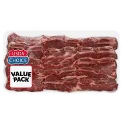 Beef Usda Choice Chuck Short Ribs Flanken Style Extreme Value Pack - 3.5 Lb