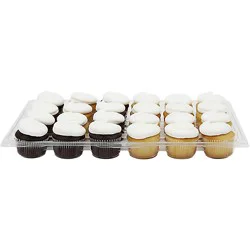 Bakery 12 White 12 Chocolate Cupcake - Each