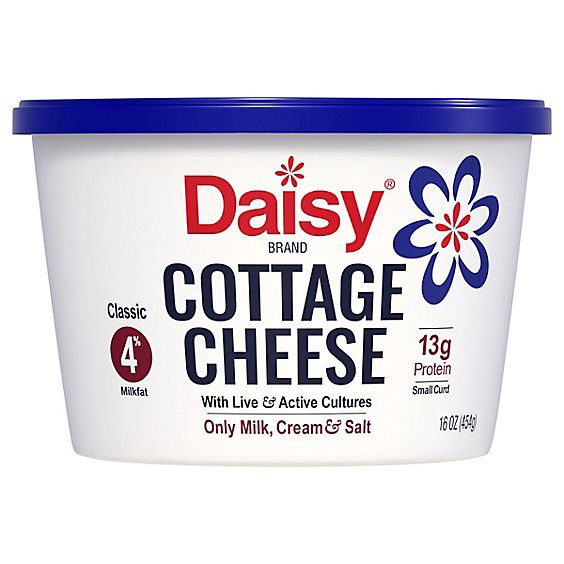 slide 1 of 9, Daisy Cheese Cottage Small Curd 4% Milkfat Minimum - 16 Oz, 16 oz