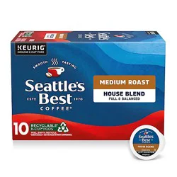 Seattles Best Coffee Coffee K-Cup Pods Medium Roast House Blend - 10 Count