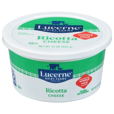 slide 1 of 1, Lucerne Cheese Ricotta Whole Milk - 15 Oz, 15 oz