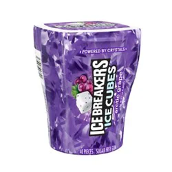 Ice Breakers Ice Cubes Arctic Grape Sugar Free Chewing Gum Bottle Multipack - 40-3.24 Oz