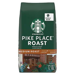 Starbucks Pike Place Roast 100% Arabica Medium Roast Whole Bean Coffee Bag - 12 Oz