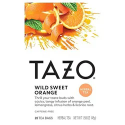 Tazo Tea Bags Herbal Tea Wild Sweet Orange - 20 Count